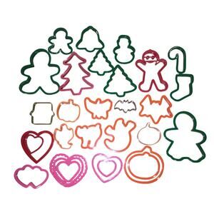 Holiday Cookie Cutters Christmas Halloween Valentine's Day